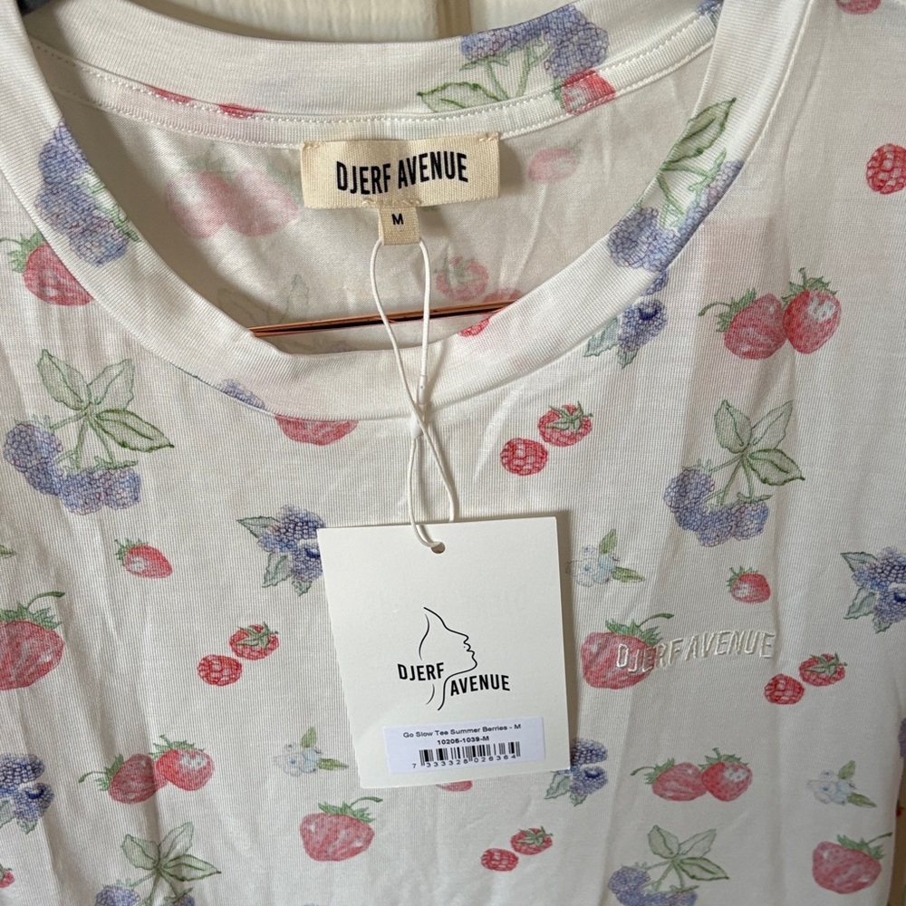 Djerf Avenue White Cherry and Berry Print Pajama Set - Picture 2 of 7